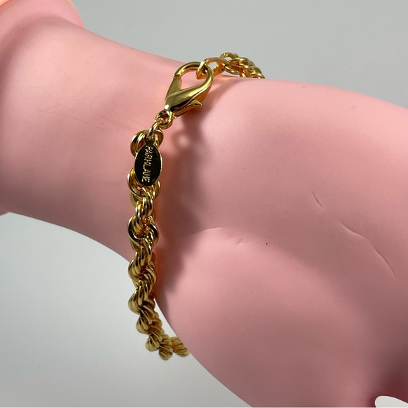 Park Lane Signed Vintage Twist Gold Plated Bracelet Stunning Classic - Picture 6 of 6
